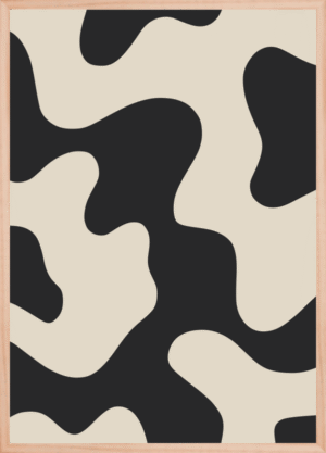 Rounded Shapes In Beige And Black